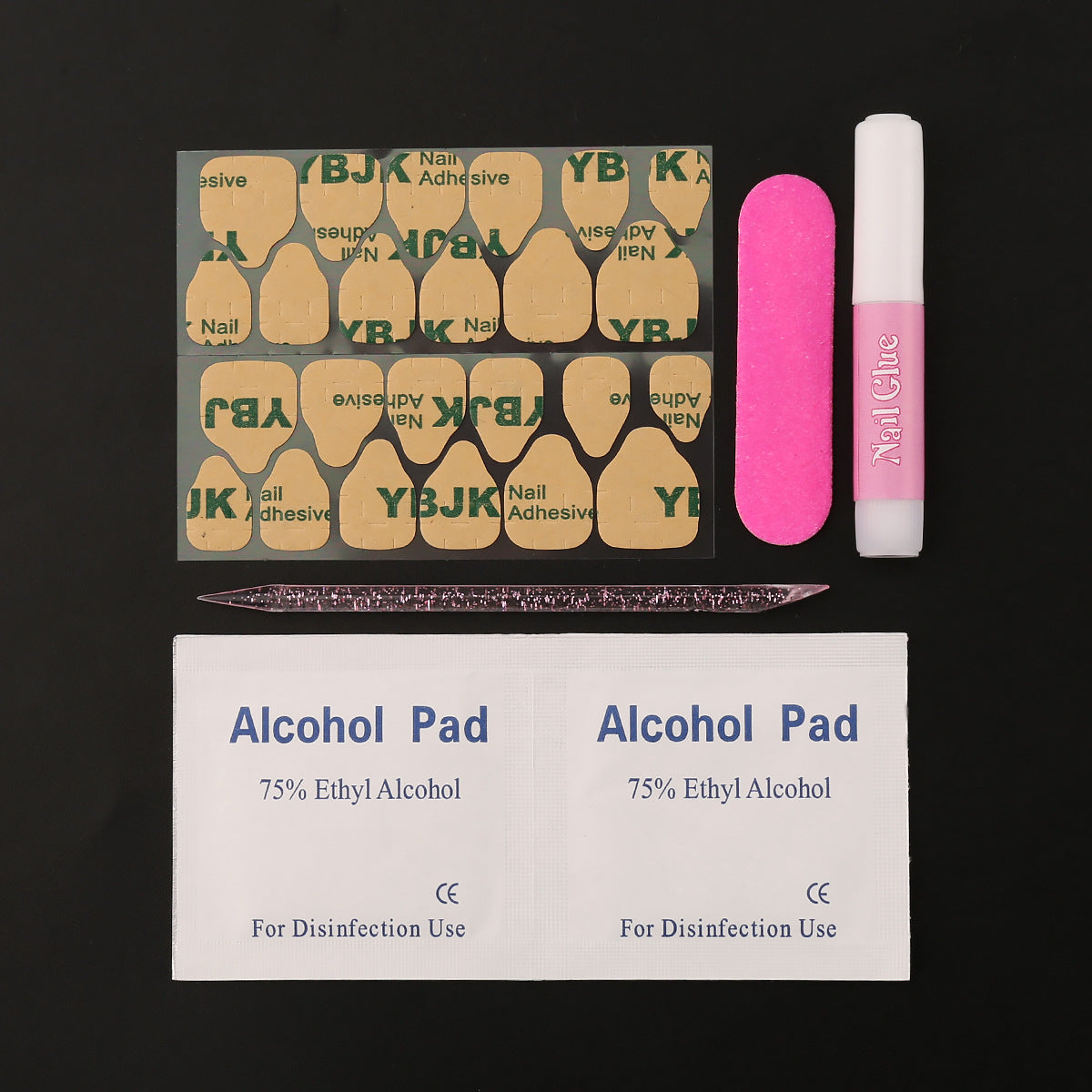 Wearable Nail Tool Kit Crystal Stick Gel Nail File Alcohol Cotton Tool Kit